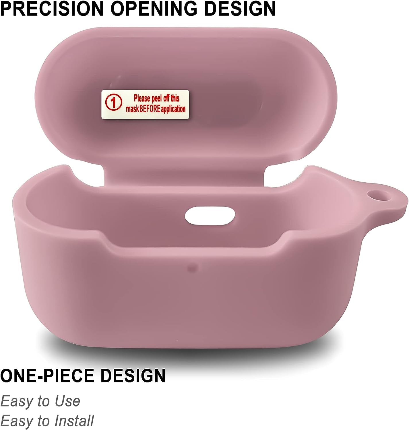 Geiomoo Silicone Carrying Case Compatible with Echo Buds 2Nd Gen, Portable Scratch Shock Resistant Cover with Carabiner (Pink)  Geiomoo   