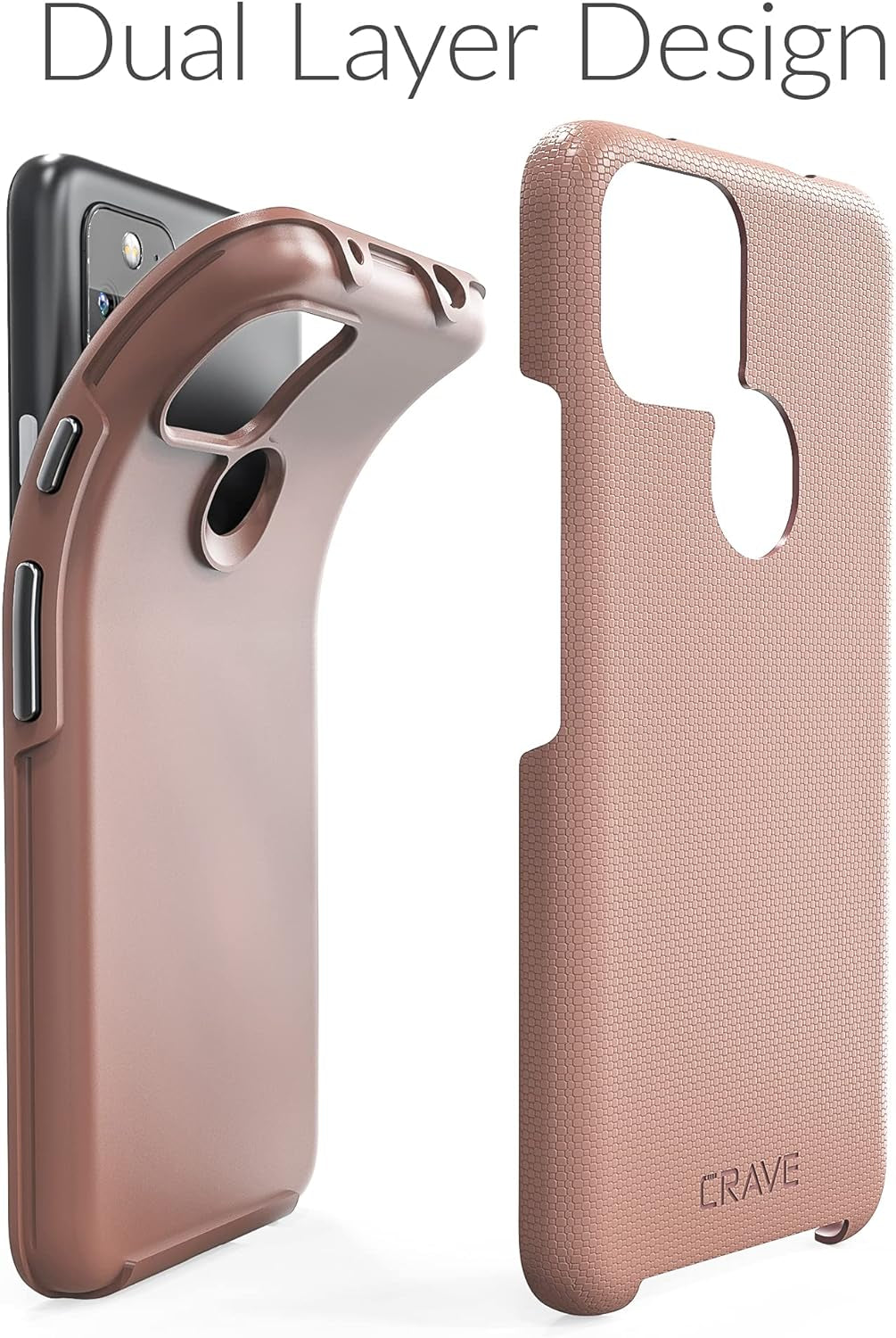 Crave Pixel 4A 5G Case, Dual Guard Protection Series Case for Google Pixel 4A (5G) - Blush  Crave   