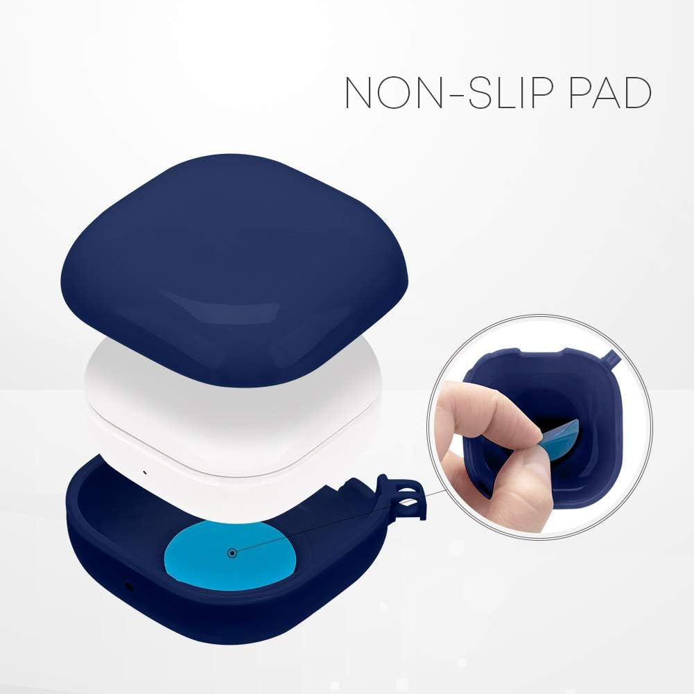 Goospery Designed for Galaxy Buds 2 Case/Galaxy Buds Pro Case/Galaxy Buds Live Case Soft TPU Shockproof Protective Cover for Samsung Earbuds with Keychain (Navy Blue)  GOOSPERY   