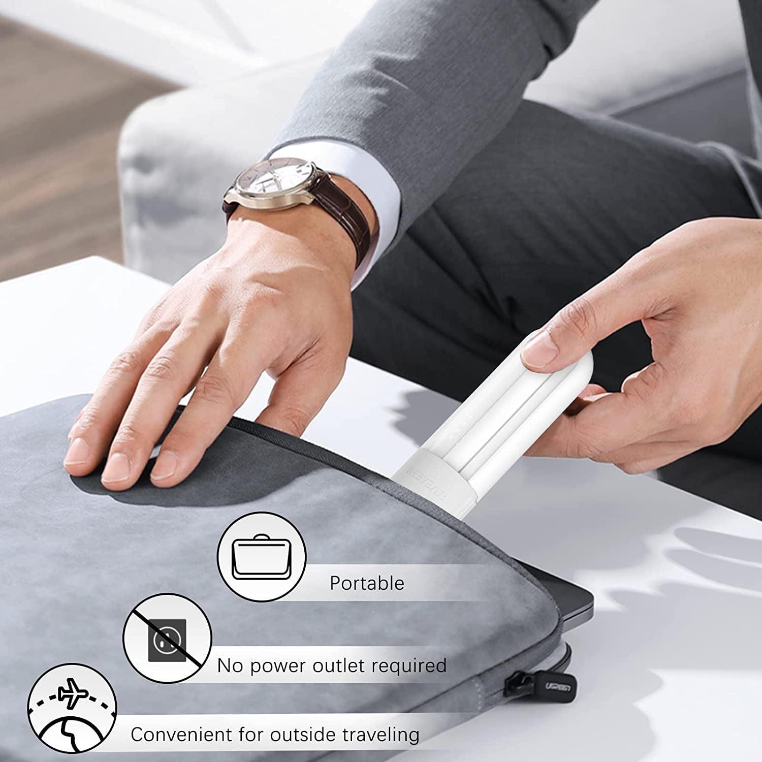 REEYEAR Portable 800Mah Fast Charging Case with 2 Pcs Replacement Pencil Tips Fits for Apple Pencil 2Nd Generation, Lightweight Travel-Friendly Charger and Storage Case for Ipad Pro Pencil 2,Gray  REEYEAR   