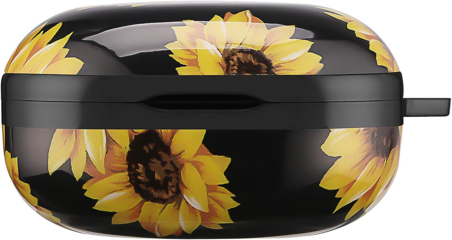 GOLINK Floral Full Body Protection Hard PC Cover with Printing Designs Compatible with Samsung Galaxy Buds Live(2020)/Buds Pro (2021)/Buds 2(2021) Charging Case-Sunflower  LiangYe   