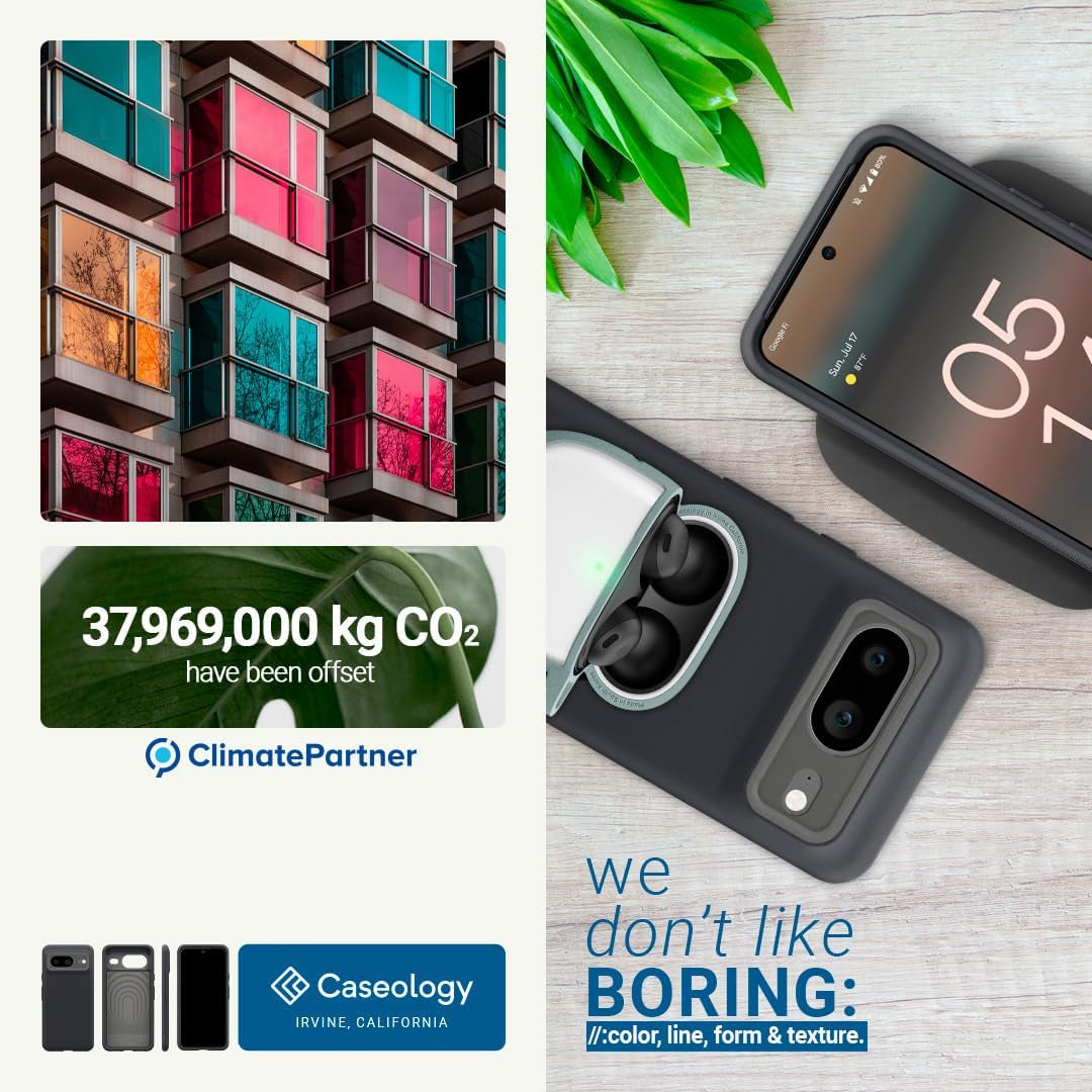 Caseology Nano Pop Silicone Case Compatible with Google Pixel 8 Case 5G [Military Grade Drop Tested](2023) - Black Sesame  Caseology   