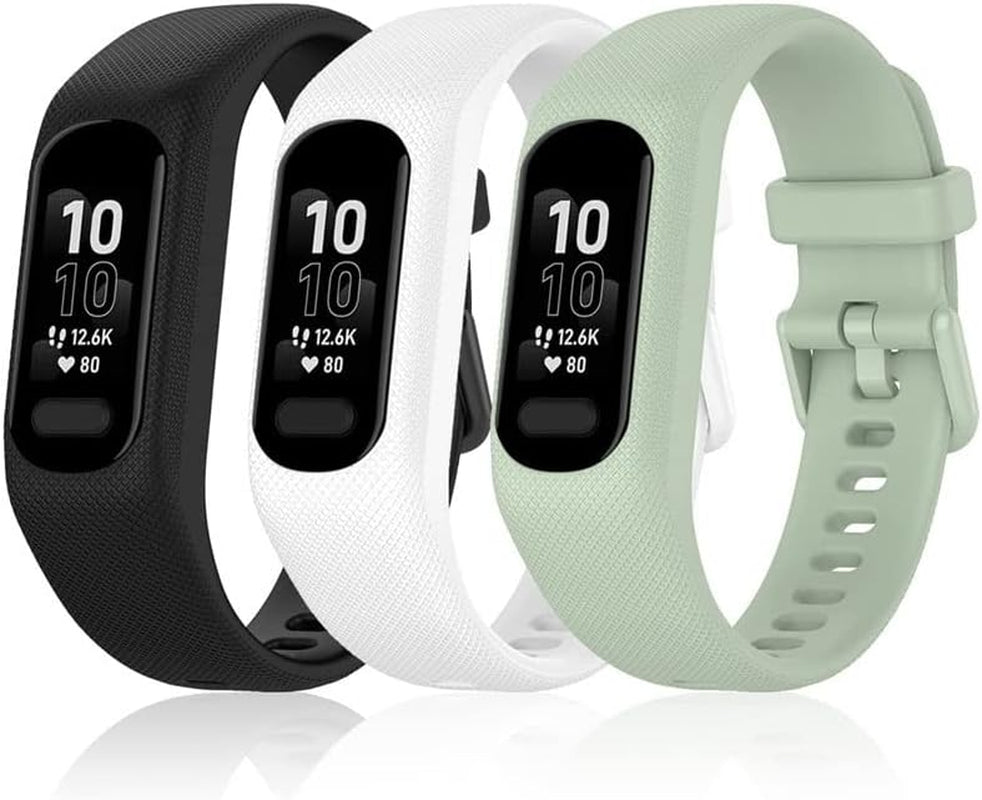 DFAMIN 3Pcs Soft Silicone Bands for Garmin Vivosmart 5 Straps Replacement Sport Colourful Strap for Vivosmart 5 Wristbands  DFAMIN   