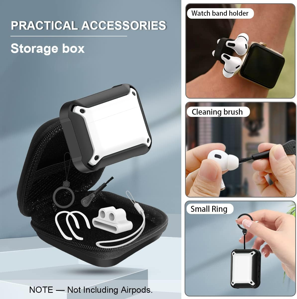 [14 in 1 Set] for Airpods Pro 2Nd Generation Case Cover, Silicone Airpod Pro 2 Case Cover for Men Women with Lanyard, Shock-Absorbing Protective Case for Airpods Pro 2Nd Generation 2022 - White  TOLUOHU   