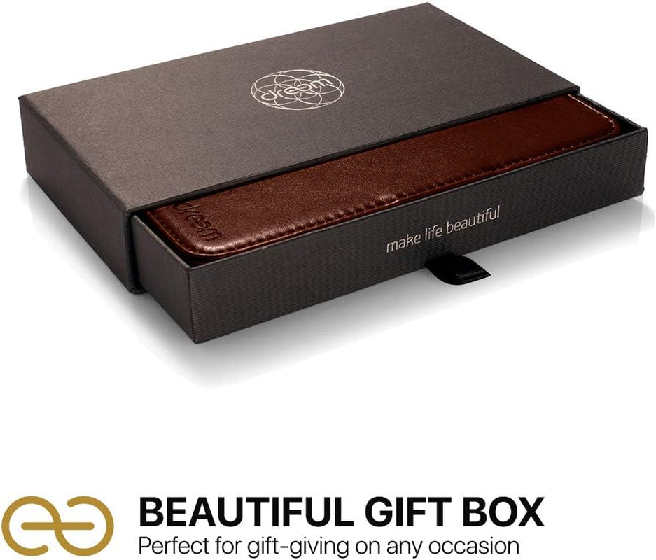 Dreem Fibonacci 2-In-1 Wallet Case for Apple Iphone 13 Pro Max - Luxury Vegan Leather, Magnetic Detachable Shockproof Phone Case, RFID Card Protection, Magsafe Compatible - Coffee  Dreem   