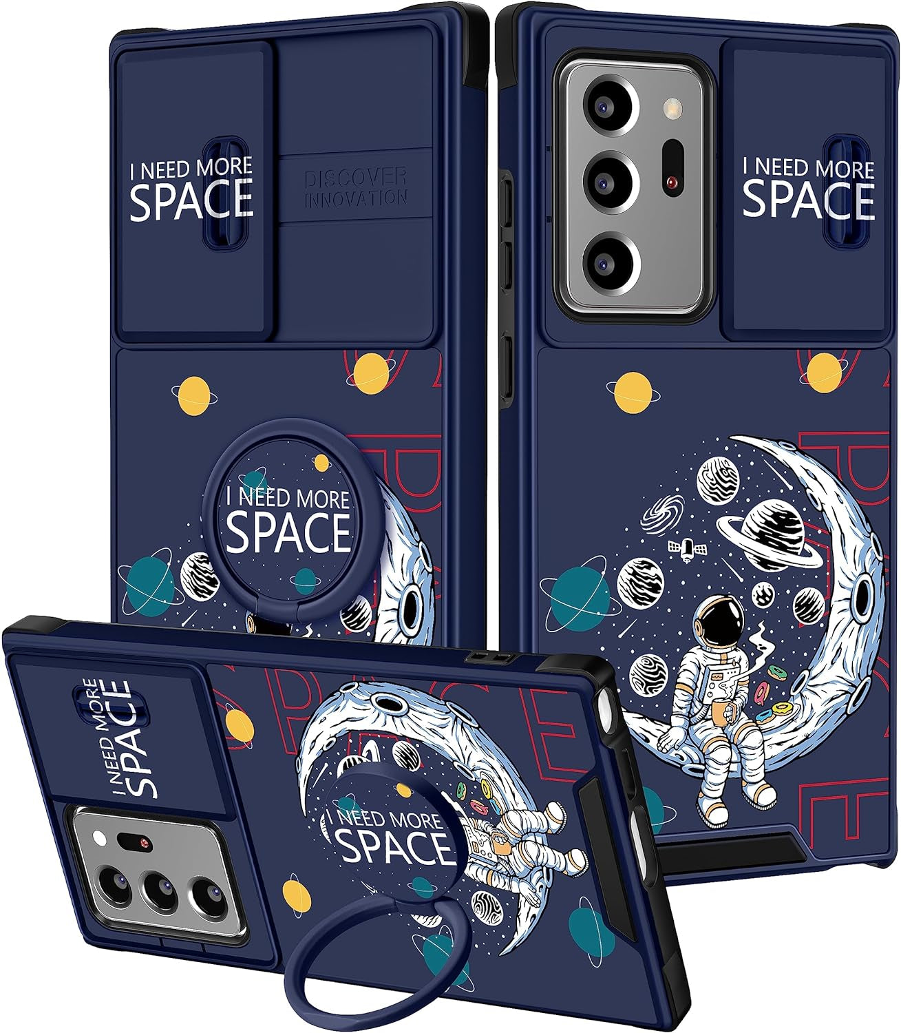 Funermei (2In1 for Samsung Galaxy Note 20 Ultra Case for Women Cute Girls Phone Cover Butterfly Girly Aesthetic Purple Butterfly Design with Camera Cover+Ring Funda for Galaxy Note 20 Ultra Case 5G  Funermei 5-Space  