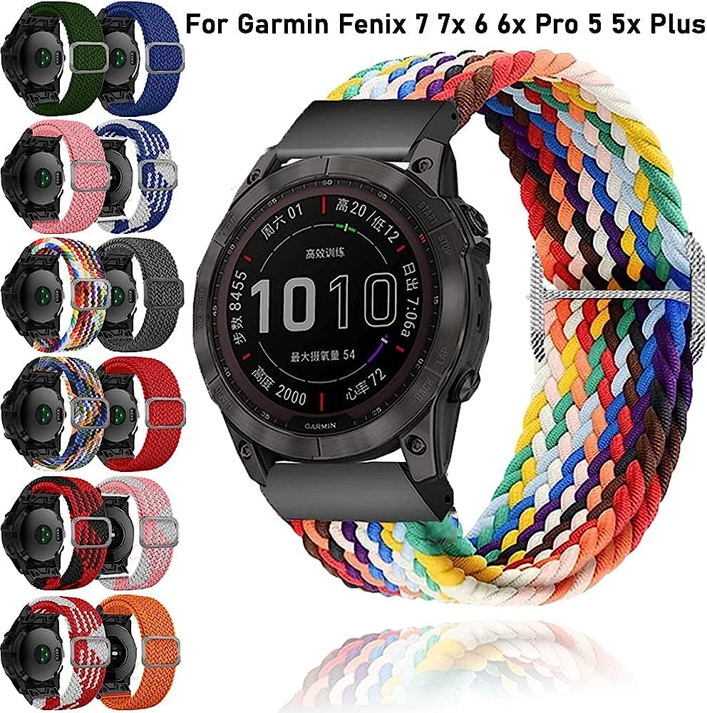 TWRQA 22 26Mm Nylon Band for Garmin Fenix 7X 7 Epix 6X 6 Pro 5X 5 plus 3 3HR Watchbands Smart Watch Straps Fenix 6Xpro 5Xplus Bracelet  TWRQA   