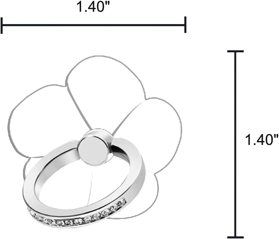 Bling Phone Finger Ring, 4 Pack Transparent Diamond Phone Kickstand Ring, Cell Phone Ring Holder Stand Clear (A3)  threestore   
