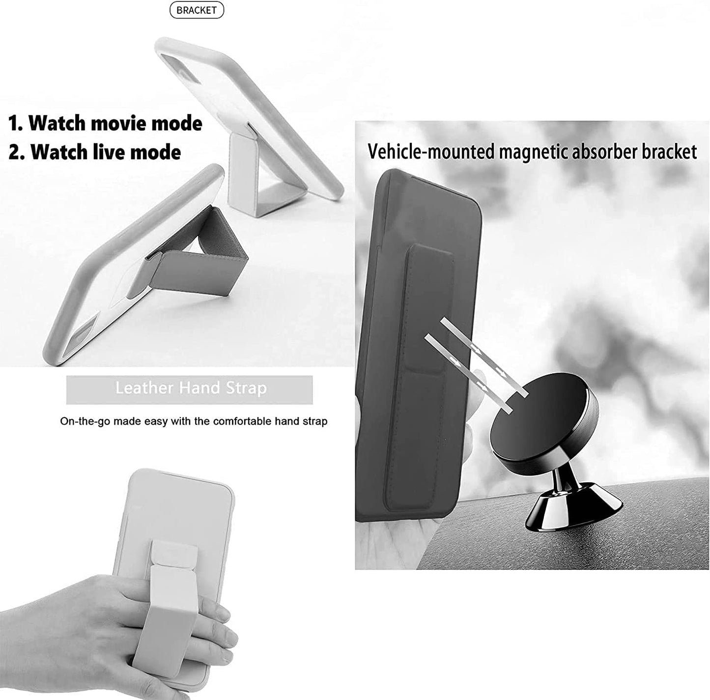 Jioeuinly for Sony Xperia 1 V Case Compatible with Sony Xperia 1 V Phone Case Cover [Adhesive Folding Support] [Shockproof Protection] Clear  jioeuinly   