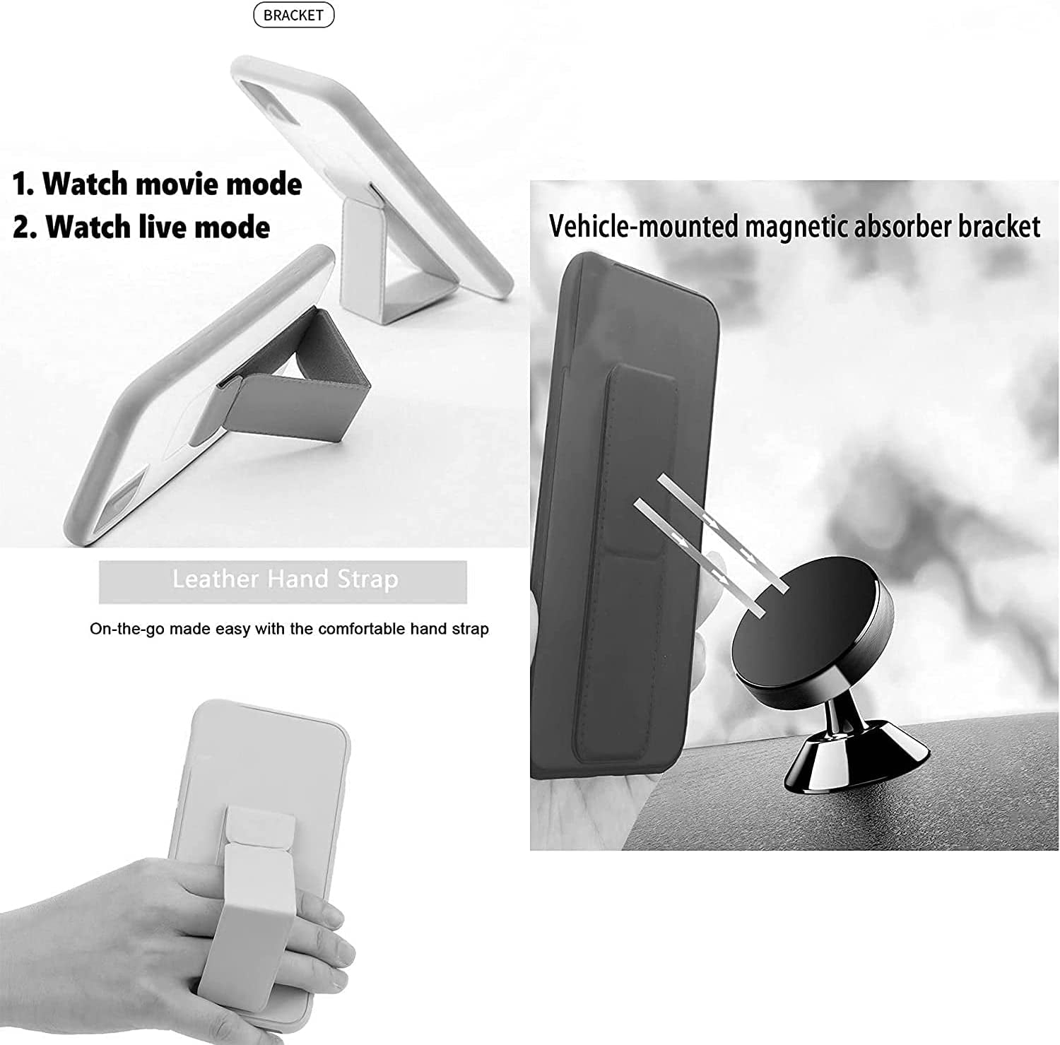 Jioeuinly for Sony Xperia 1 V Case Compatible with Sony Xperia 1 V Phone Case Cover [Adhesive Folding Support] [Shockproof Protection] Clear  jioeuinly   