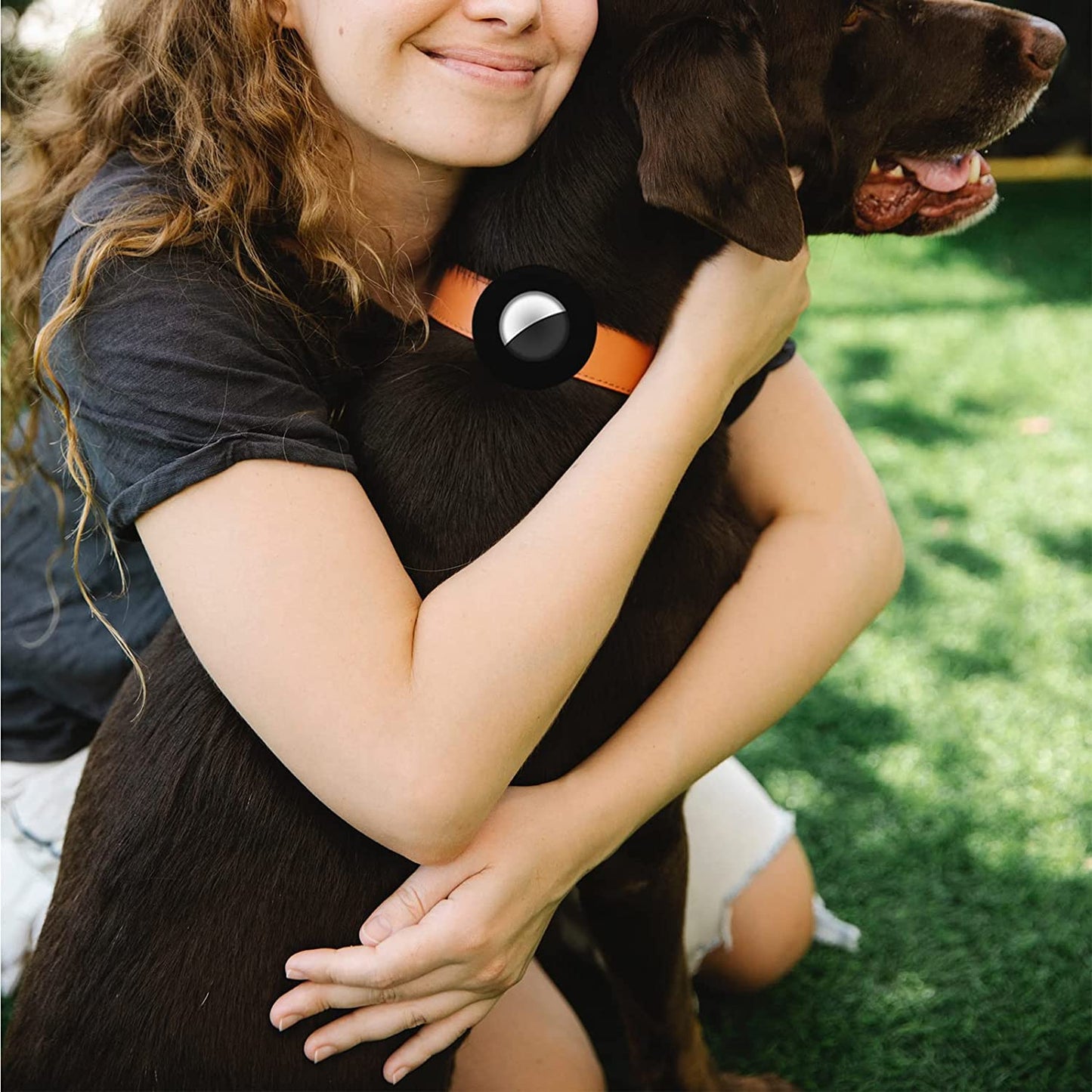 TOYMIS 2 Pcs Pet Collar Holders Compatible with Airtag, Silicone Cat Collar Holder Dog Collar Holder 3/8" Collar Tag Holders for Pets Dog Cat Children Elderly Bags (Black, Blue)  TOYMIS   