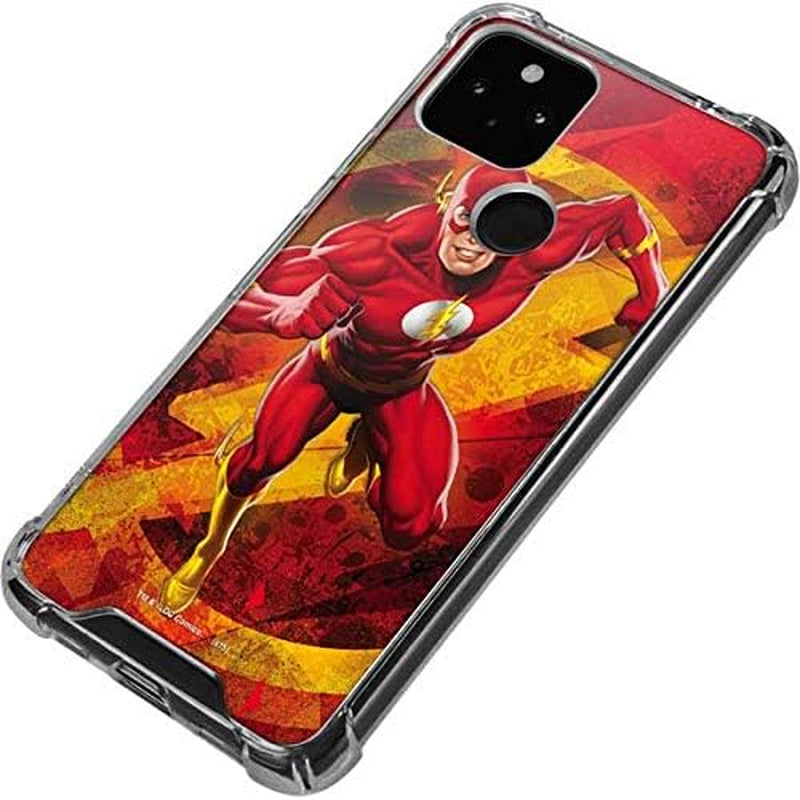 Skinit Clear Phone Case Compatible with Google Pixel 5 - Officially Licensed Warner Bros Ripped Flash Design  Skinit   