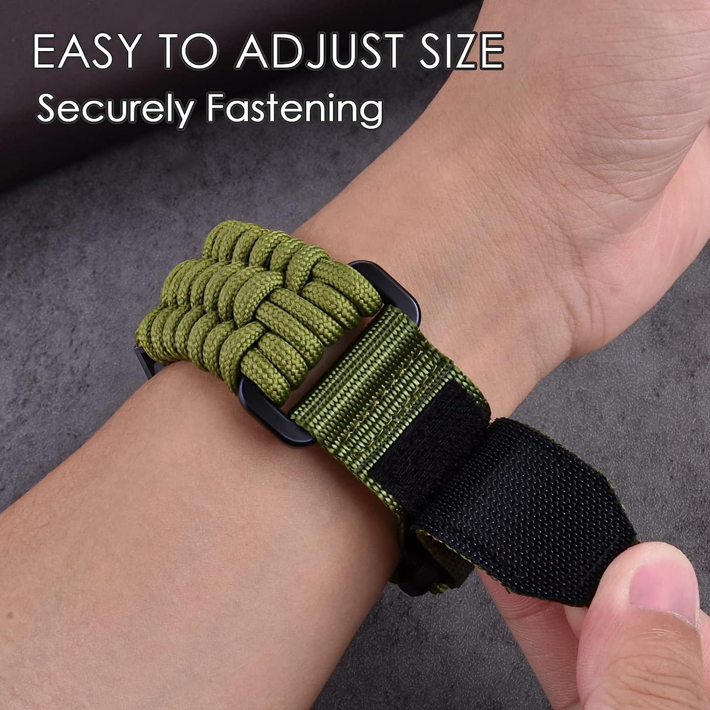 CAGOS Paracord Band Compatible with Galaxy Watch 5/Galaxy Watch 4/Galaxy Watch 5 Pro/Galaxy Watch 4 Classic/Galaxy Watch 3, Rugged Survival Nylon Strap Braided Sport Loop for Galaxy Watch 40Mm 41Mm 42Mm 44Mm 45Mm 46Mm Men  CAGOS   