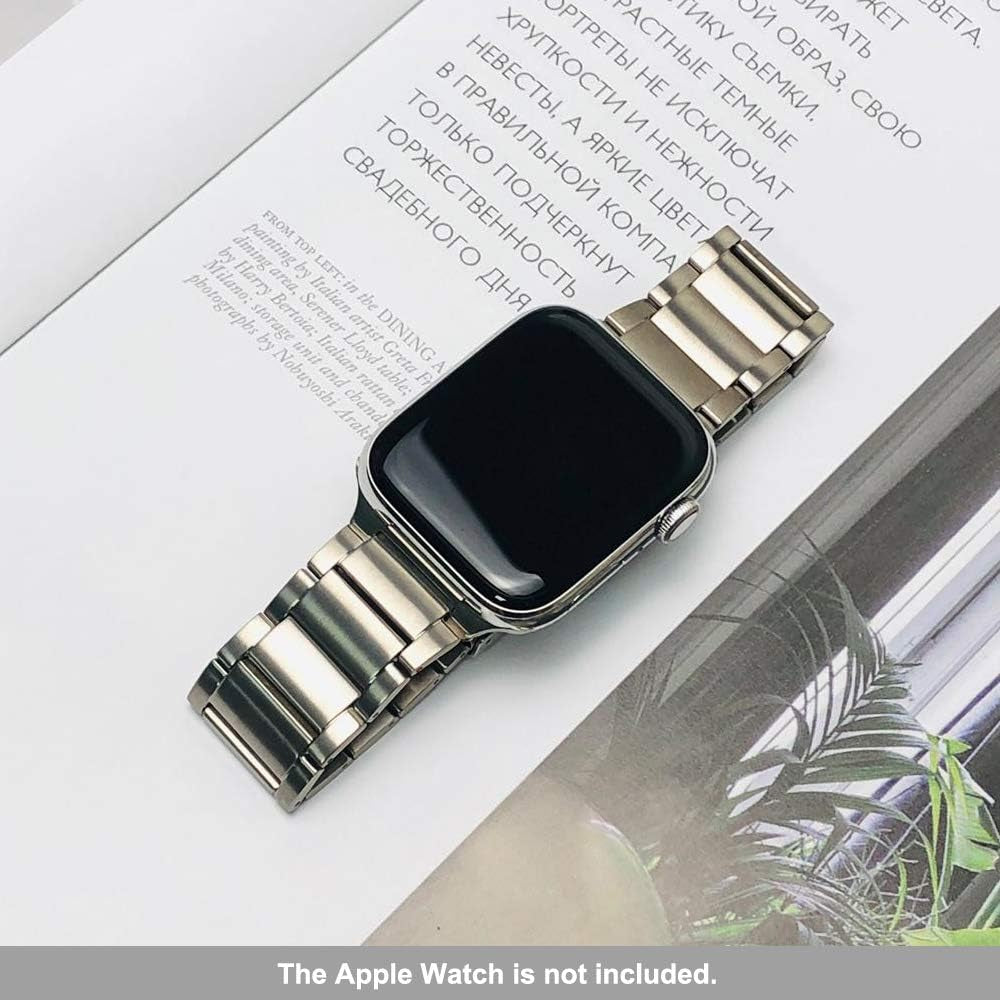 YEEJOK Compatible with Apple Watch Ultra Band 49Mm Titanium for Men Women, Compatible for Apple Watch Bands 45Mm 44Mm 42Mm Replacement Metal for Iwatch Series 8/7/6/5/4/3/2/1/SE  Yeejok   