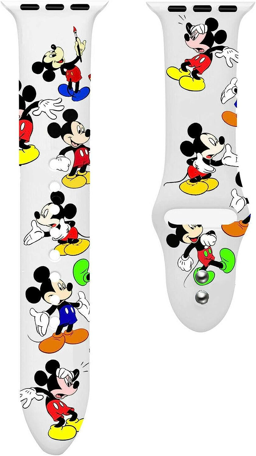 MIADEAL Cartoon Mouse Theme Bands for Apple Watch, Fit All Iwatch Series, 38Mm/40Mm/42Mm/44Mm  MIADEAL   