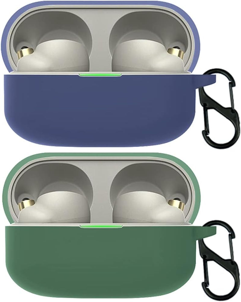 Acadeny Compatible for Sony WF-1000XM4 Headphone Case, [Supports Wireless Charging] [Shockproof Protective Case] Silicone Headphone Case (Blue-Green)  Acadeny   