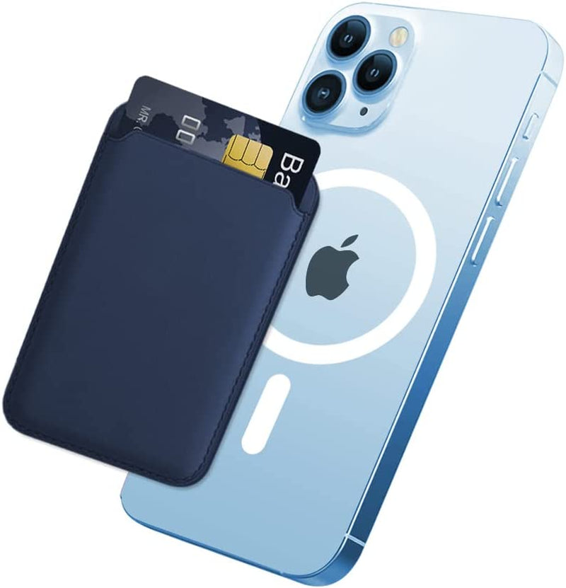 Magnetic Card Wallet Holder with Magsafe for Iphone 14 Pro Max/14 Plus/14 Pro/14, for Iphone 13 Pro Max/13 Pro/13/13 Mini, for Iphone 12/12 Pro/12 Max/12 Mini,Midnight  TWZKG Blue  