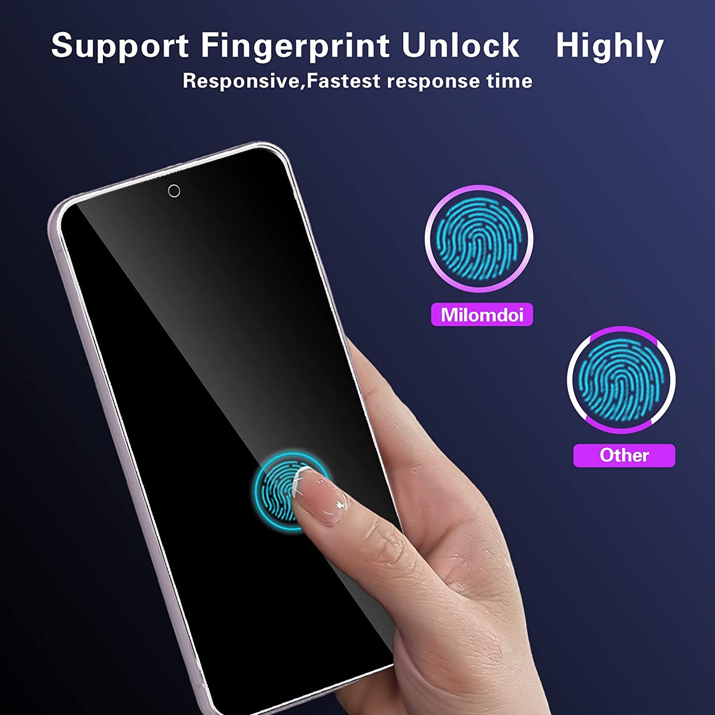 Foneskream [2+3 Pack Compatible for Samsung Galaxy S23 Privacy Screen Protector + Camera Lens Protector | Anti-Spy, Fingerprint Recognition Tempered Glass Screen Protector (Black) (Black)  Foneskream   