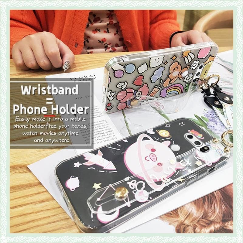 TPU Original Lulumi Phone Case for LG V30/LG V30 Plus/Lg V30+, Astronaut for Girls for Woman for Men Anti-Dust Back Cover Shockproof Luxury New Beautiful Anime Soft for Boy Black Case Silicone, 7  Lulumi   