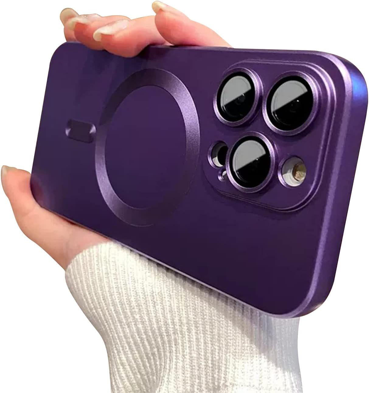 Fycyko Phone Case for Iphone 14 Pro Max Magnetic Case [Adaptation with Magsafe] Slim Cute Luxury Soft Silicone Design for Iphone 14 Pro Max 6.7'' with Camera Protector-Black  Fycyko   