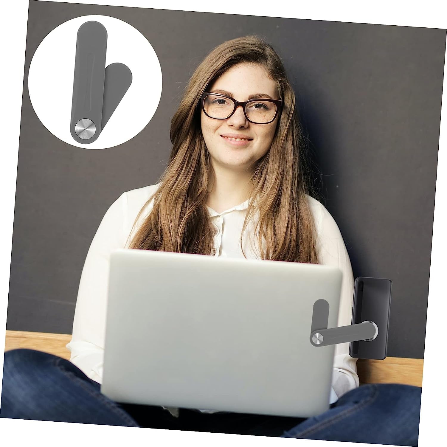 PLAFOPE Expand Mobile Phone Bracket Laptop Display Monitor Stands Portable PC Laptop Phone Holder Magnetic Laptop Mount Computer Phone Mount Laptop Side Monitor Mount Laptop Arm for Phone  PLAFOPE   