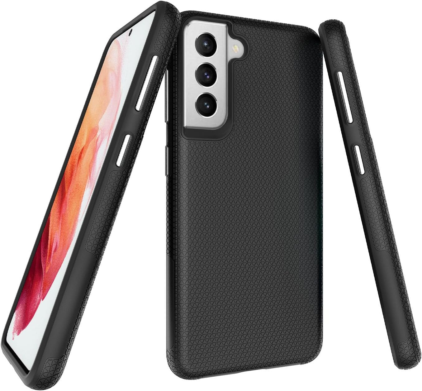 KIOMY Glitter Case for Galaxy S21 plus - Shockproof Bumper, Slim Fit, Flexible TPU, Wireless Charging Compatible  KIOMY Matte Black For S21 Plus 