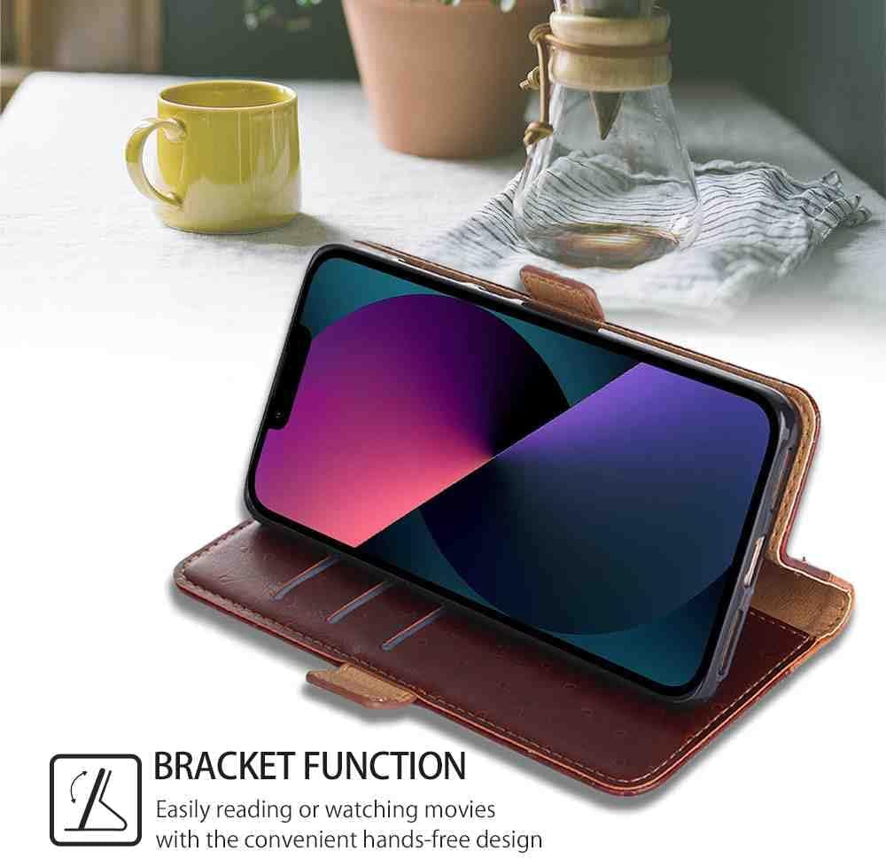 Cyr-Guard Phone Cover Wallet Folio Case for LG G6, Premium PU Leather Slim Fit Cover for LG G6, Good Touch, Brown  Cyr-Guard   