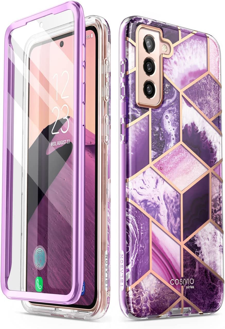 I-Blason Cosmo Protective Case for 6.1-Inch Samsung Galaxy S22 5G (2022), Marble Purple  i-Blason   