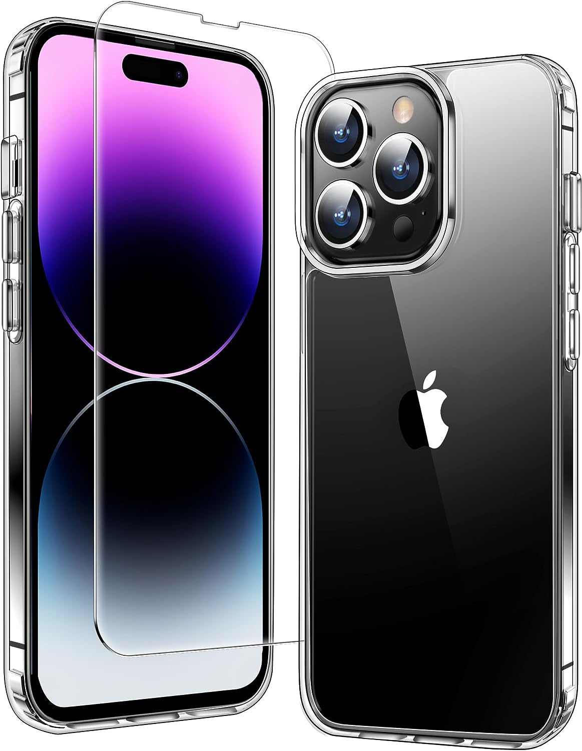 MOZOTER Magnetic for Iphone 14 Pro Max Phone Case [Compatible with Magsafe][Military Grade Drop Protection][Glass Screen Protector+Camera Lens Protector] Heavy Duty Shockproof Case 6.7 Inch-Black  MOZOTER Zion Clear  