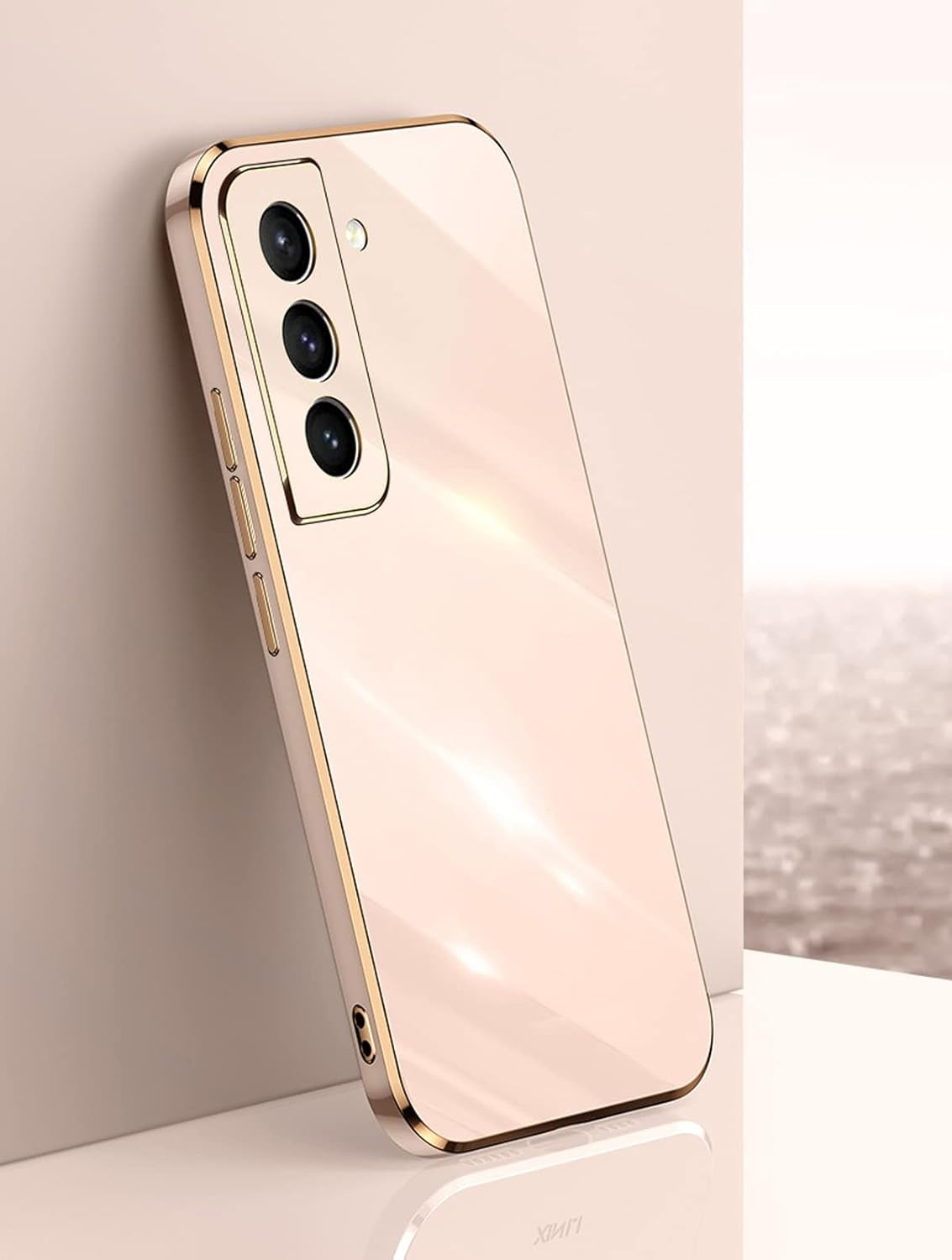 Sunswim Compatible with Galaxy S21+ plus Case Cover Cute Full Camera Lens Protection & Electroplate Shockproof Edge Bumper Case Soft TPU Protective Phone Cases for Samsung Galaxy S21 plus 5G 6.7"-Pink  Sunswim   