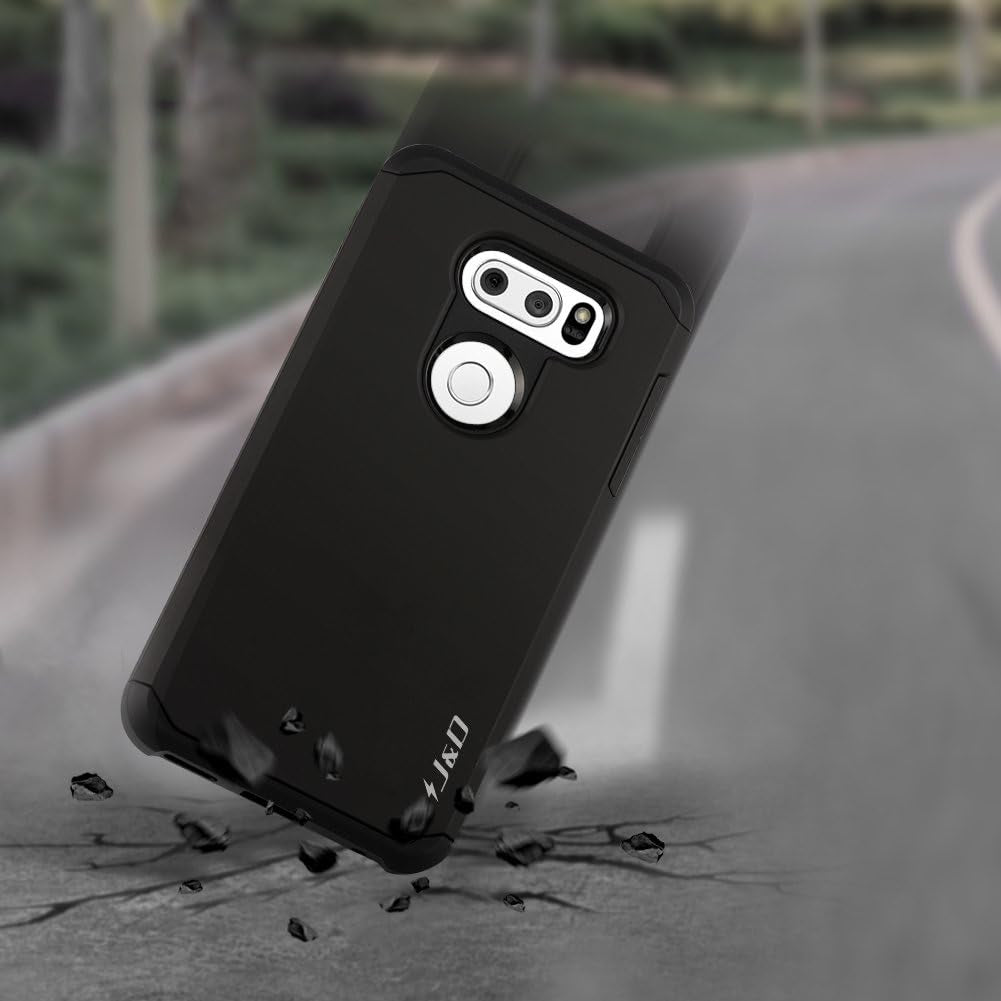 J&D Case Compatible for LG V35 Case, LG V35 Thinq/Lg V30S/LG V30S Thinq/Lg V30/LG V30 plus Case, Heavy Duty Dual Layer Hybrid Shock Proof Protective Rugged Bumper Case for LG V35 Case, Blue  J&D Tech   