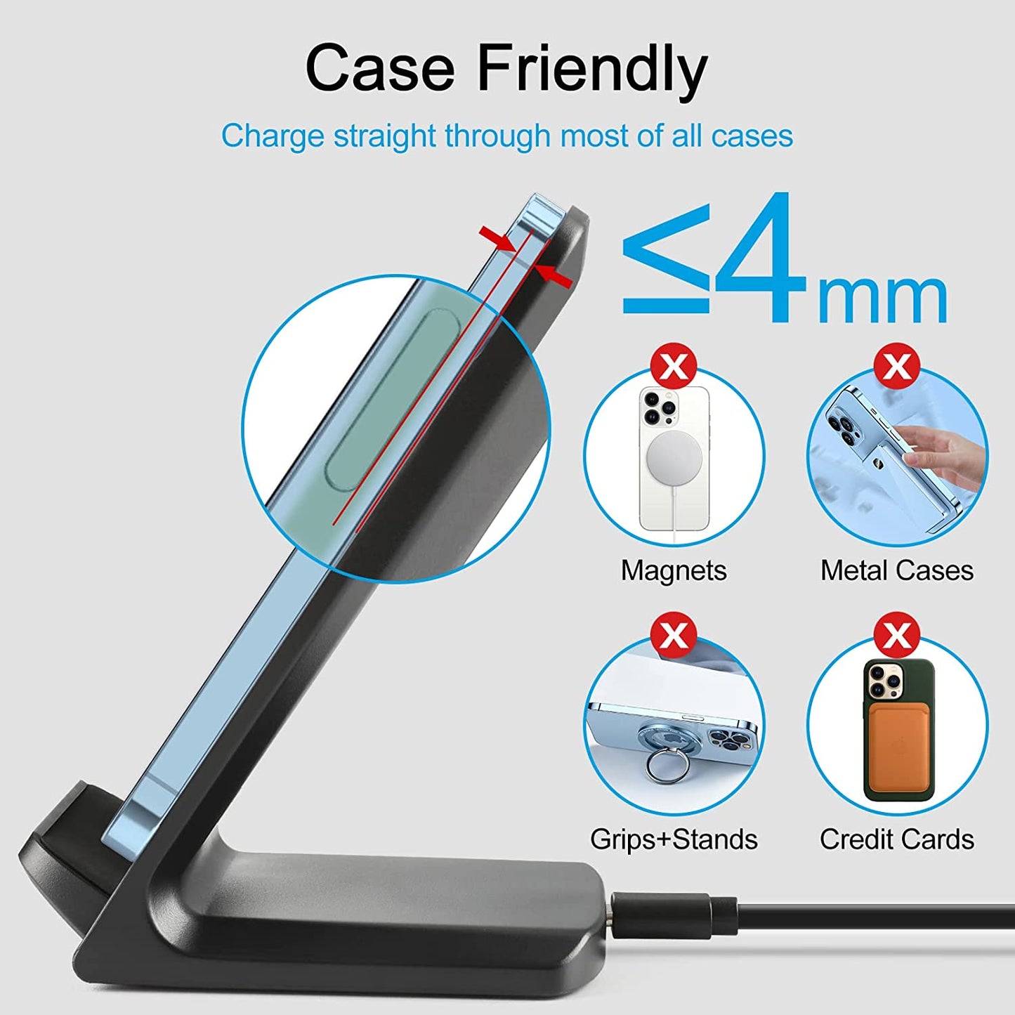 Samsung Galaxy S23 | S23+ | S23 Ultra | S22 | S21 | S20 FE | S10 | S10E | S9 plus | S8 | S7 | S6 Edge | Note 20 | 10 | 9 | 8 | Z Flip Fold 3 Qi-Certified 10W Fast Wireless Charger Charging Stand  OneCut   