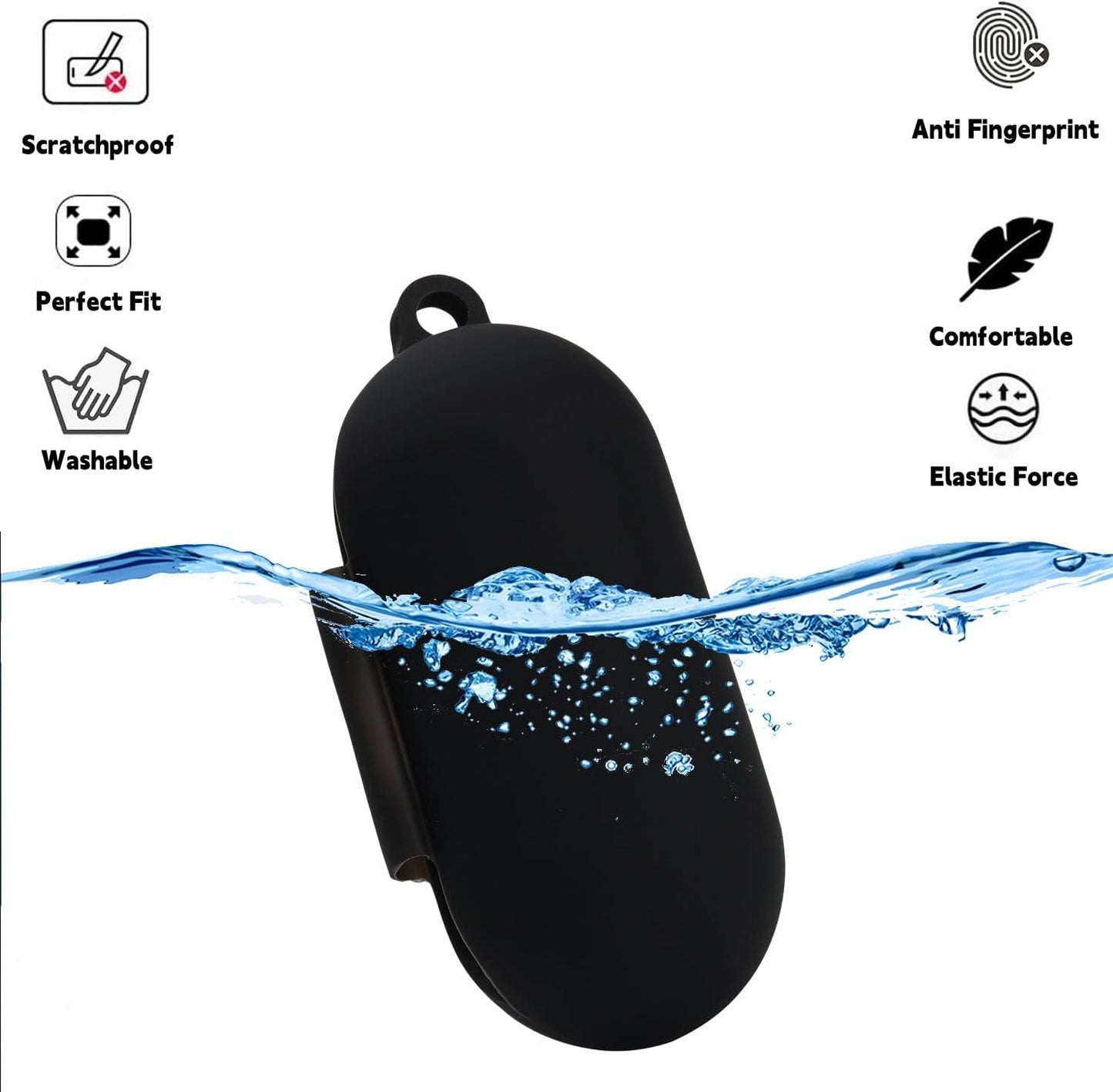 3PCS Case Cover for Sony WF-C700N Wireless In-Ear Headphones Silicone Case, Shockproof, Anti-Fall, Waterproof, Protective Cover for Sony WF 700N Earbuds Case Cover with Keychain (Black+Blue+Red)  XLDK   