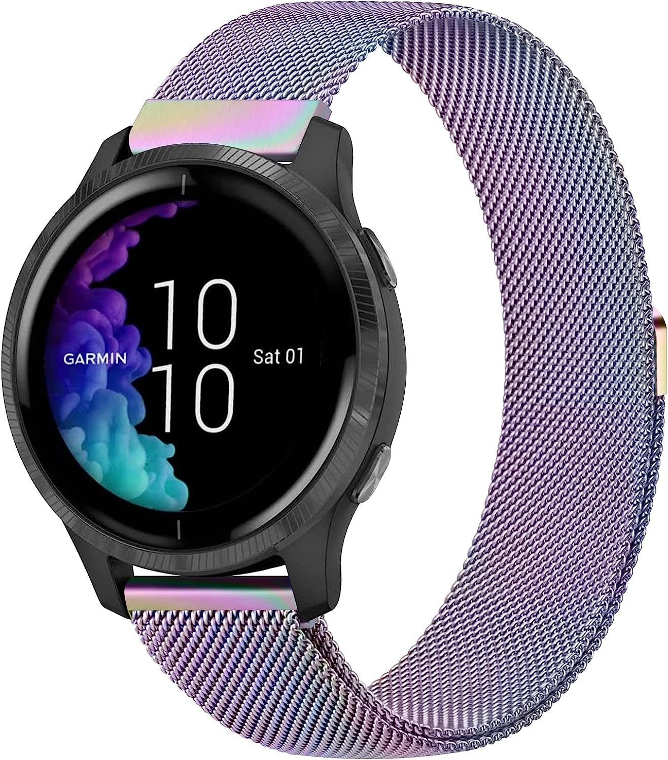 Wanme Bands for Garmin Venu / Vivoactive 3 Watch Band, 20Mm Metal Wristband Strap for Garmin Venu Sq, Vivoactive 3 Music, Forerunner 645 / 245 Music, Samsung Galaxy Watch 4 Band  Wanme   