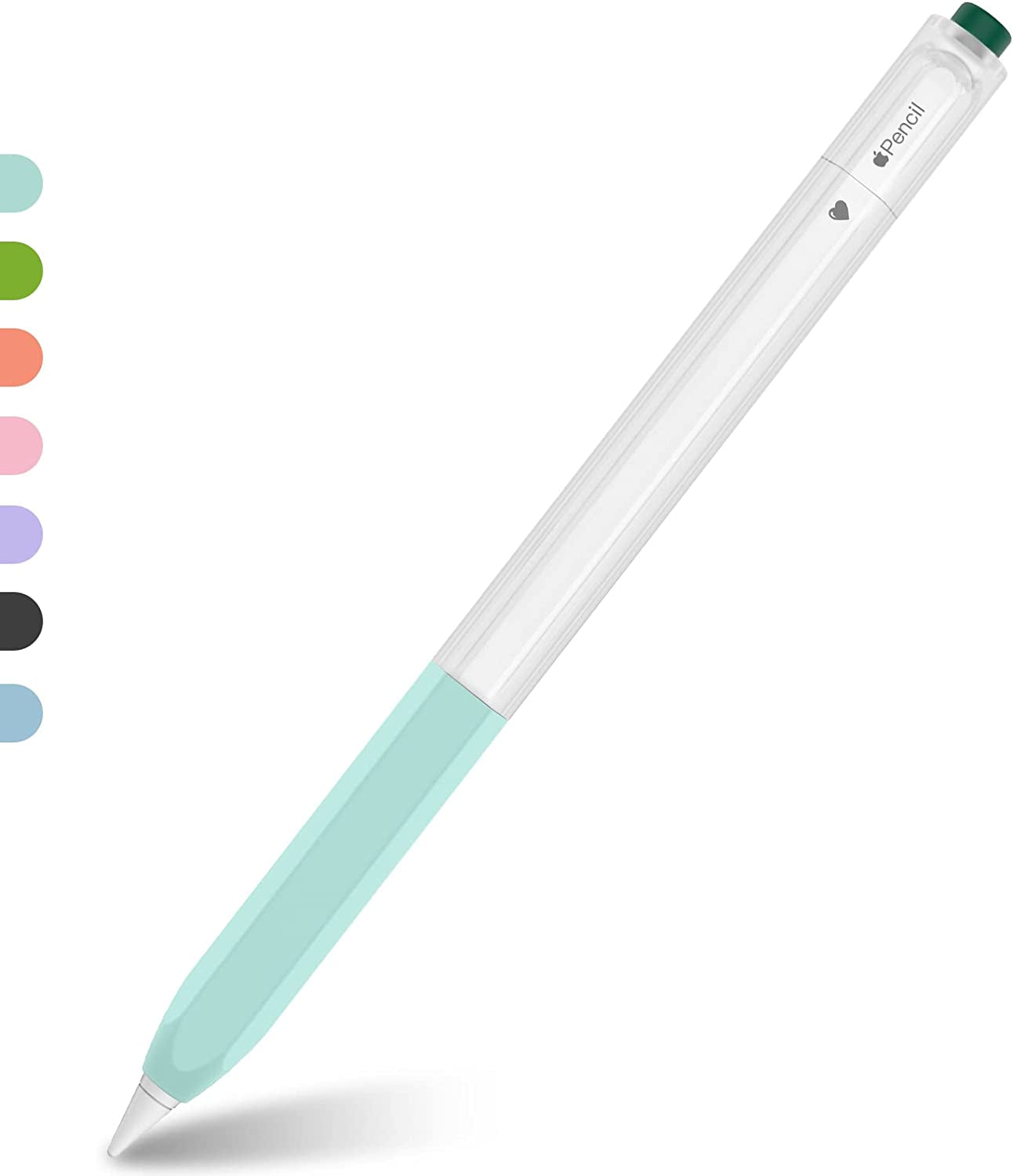 NIUTRENDZ Classic Hexagon Case for Apple Pencil 2Nd Generation Cover Sleeve Skin Accessories Translucent Design Compatible with Magnetic Charging and Double Tap (Apple Pencil 2Nd Generation, Purple)  NIUTRENDZ Mint  