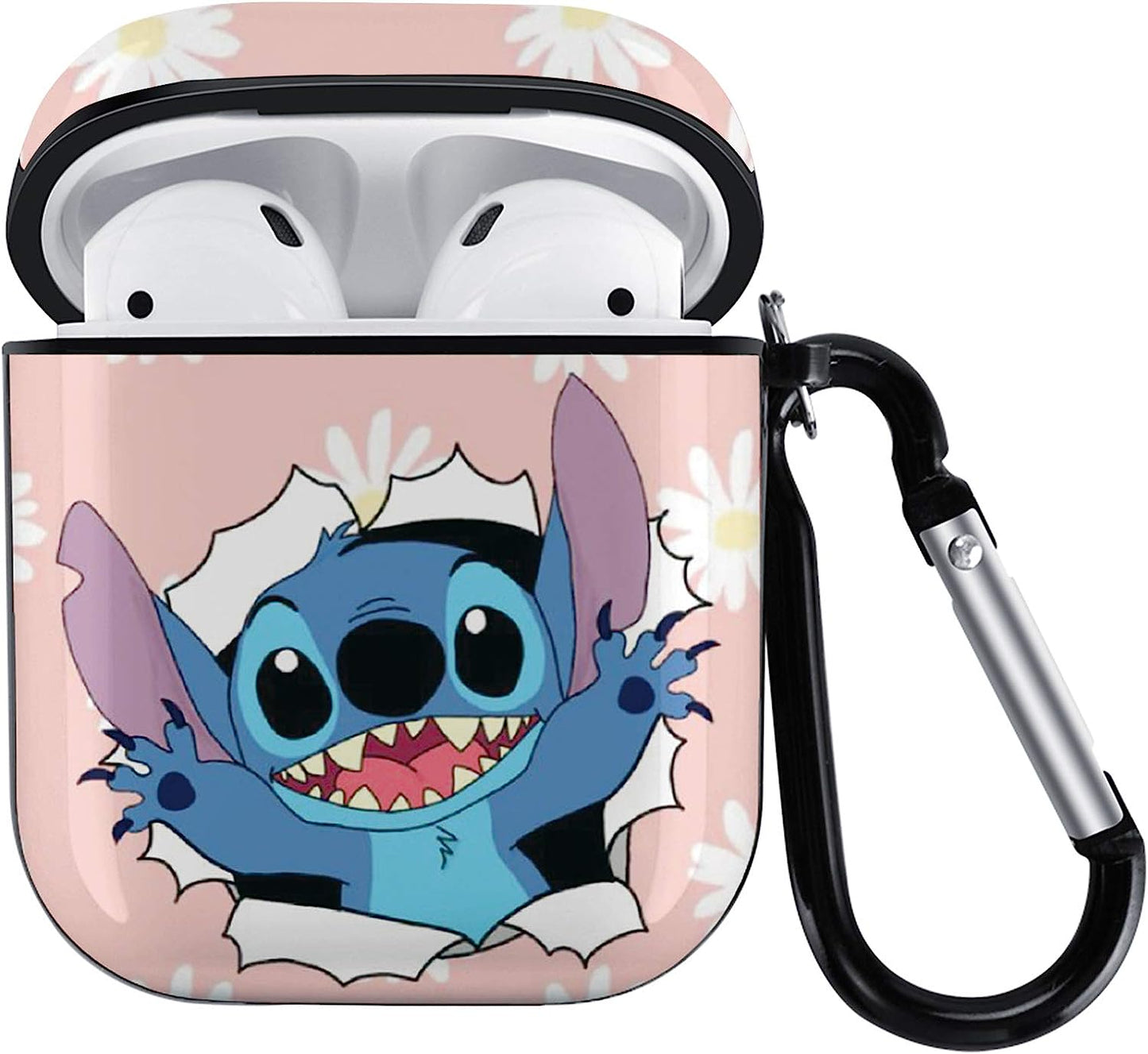 Airpods Case Cover with Keychain, Full Protective Silicone Case for Apple Airpods 1 & 2 Accessories Skin Cover for Women Girl ,Airpods Wireless Charging Case (RED)  FREEER LLC Double Lift  