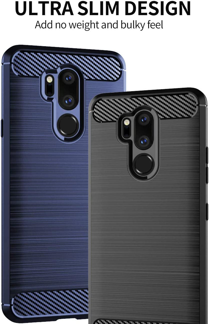 DONGDEAR Case for LG G7 Thinq Case Soft Skin Silicone,Lg G7 Phone Case, Slim Thin Flexible TPU Scratch Resistant Rubber Shockproof Protective Cases Cover for LG G7(Brushed Blue)  DONGDEAR   