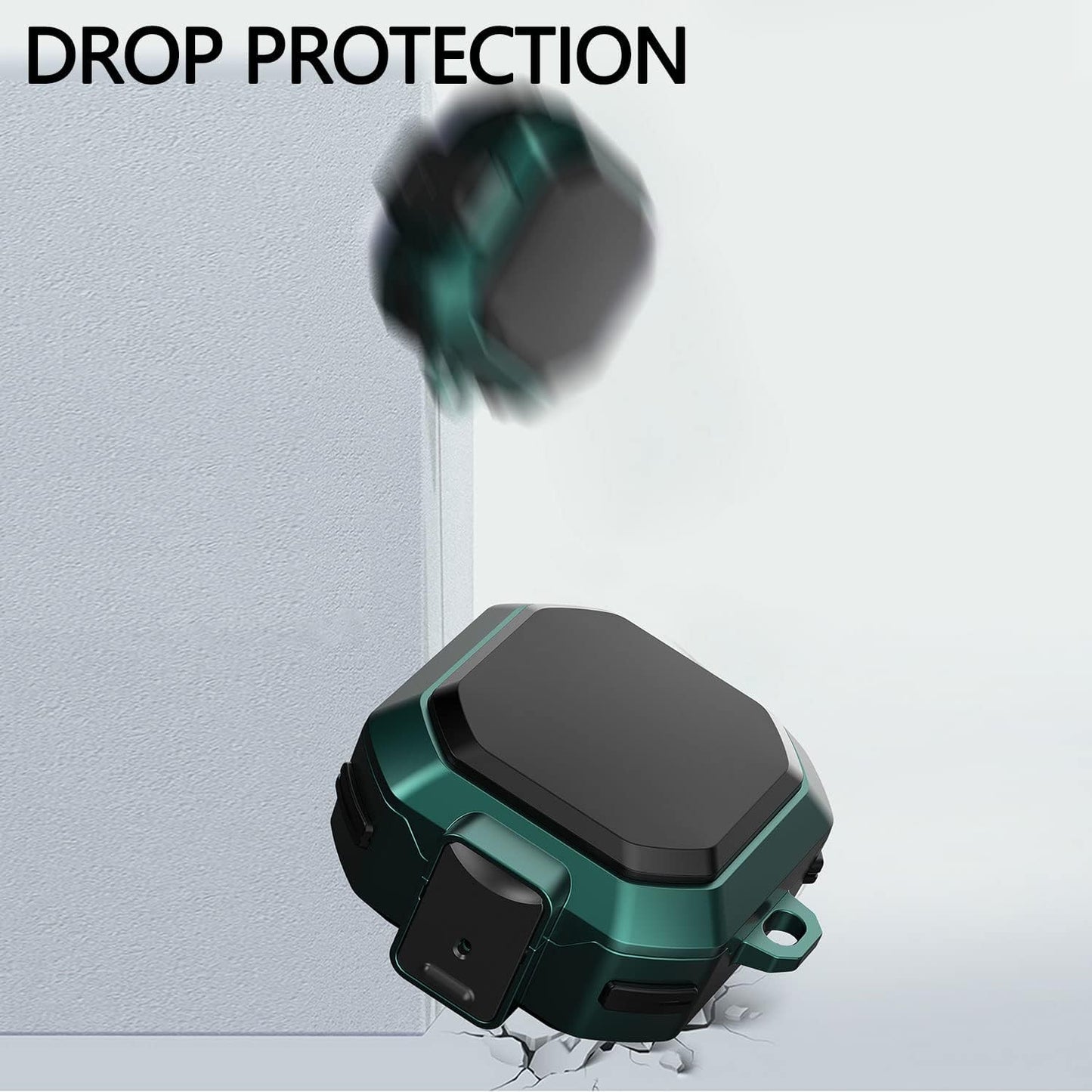 SKTDWEI Compatible with Samsung Galaxy Buds Pro Case/Galaxy Buds Live/Galaxy Buds 2/Galaxy Buds 2 Pro Protective Case with Lock Hard Shell Rugged Shockproof Cover with Keychain and Lanyard (Black)  Shoukemei   