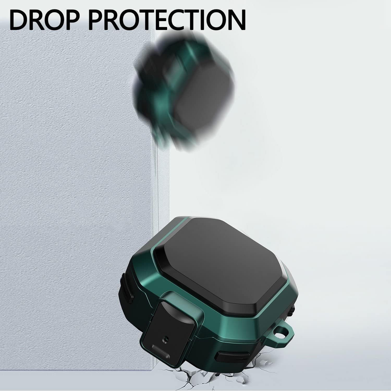 SKTDWEI Compatible with Samsung Galaxy Buds Pro Case/Galaxy Buds Live/Galaxy Buds 2/Galaxy Buds 2 Pro Protective Case with Lock Hard Shell Rugged Shockproof Cover with Keychain and Lanyard (Black)  Shoukemei   