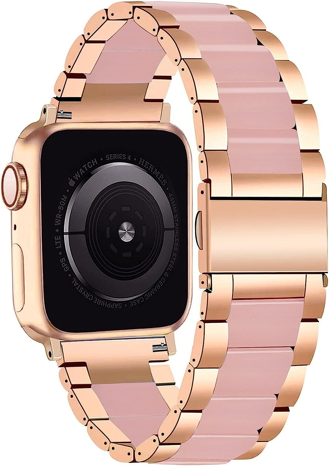 NYENEIL Compatible with Apple Watch Band 38Mm 40Mm 41Mm 42Mm 44Mm 45Mm Ultra 49Mm for Iwatch SE Lightweight Resin Wristband Bracelet Strap Series 8 7 6 5 4 3 2 1 Mens Womens  NYENEIL Pink 42MM/44MM/45MM/49MM 