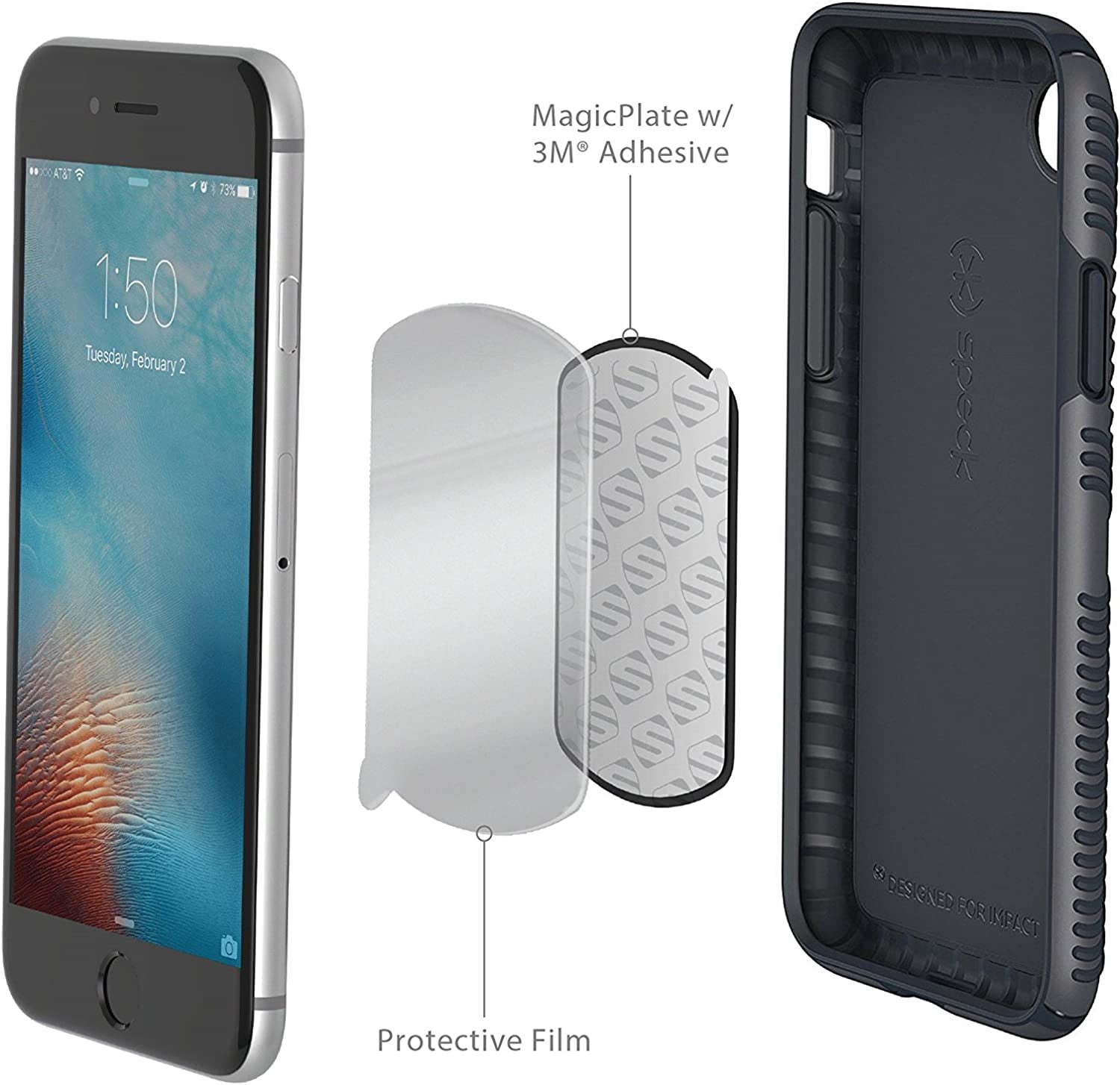 Scosche MAGRKI Magicmount Phone Replacement Plate Kit - for Magnetic Car Phone Mount Holder with Extra Strength Hold, Universal with All Devices, Black  Scosche   