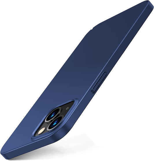 TORRAS Slim Fit for Iphone 14 Case/Iphone 13 Case Ultra-Thin Sturdy Protective Cover with Non-Slip Grip & No Fingerprint Hard Plastic Super Slim Phone Case for Iphone 14/13 (6.1) Inch, Navy Blue  TORRAS Navy Blue  