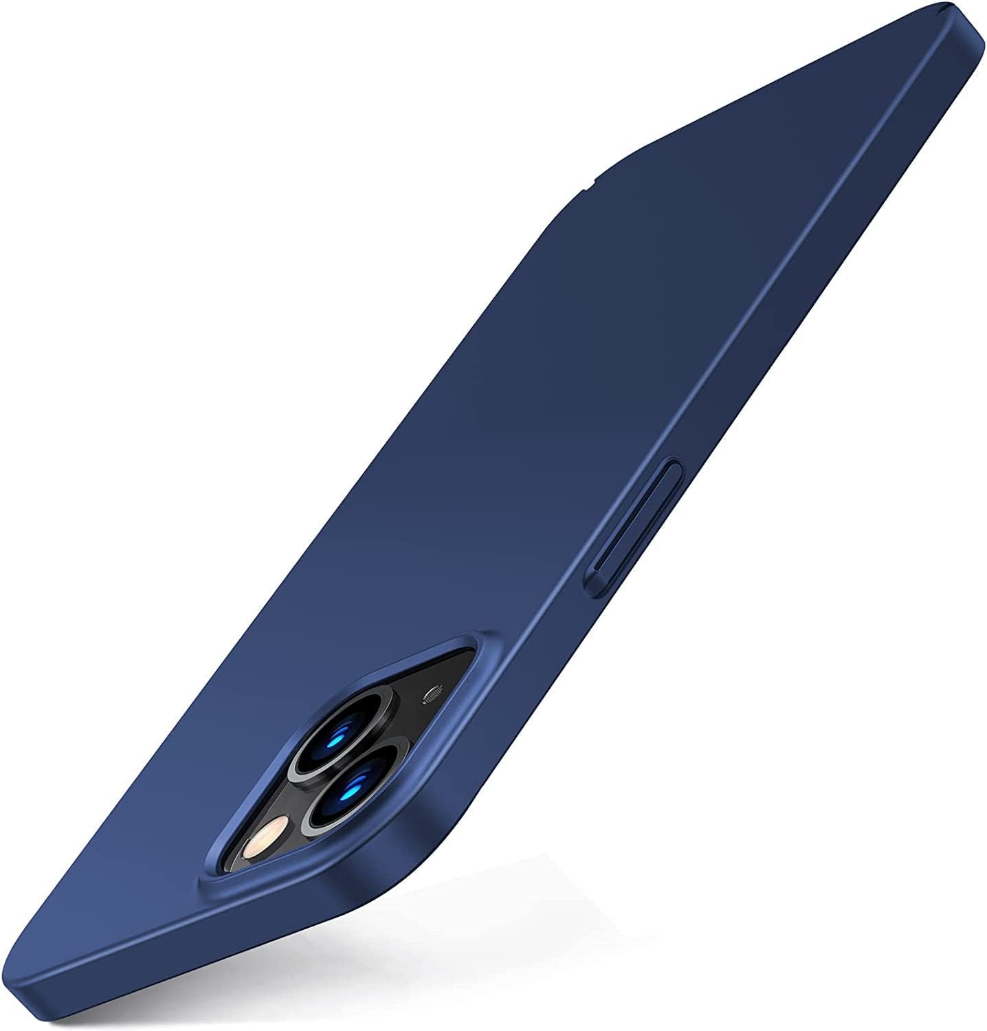 TORRAS Slim Fit for Iphone 14 Case/Iphone 13 Case Ultra-Thin Sturdy Protective Cover with Non-Slip Grip & No Fingerprint Hard Plastic Phone Case for Iphone 14/13 (6.1"), Santa Red  TORRS Navy Blue  