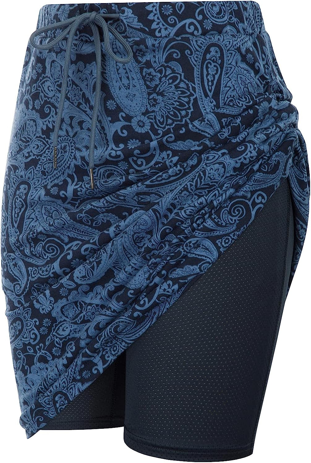 JACK SMITH Women'S Athletic Skorts Skirts Sports Golf Tennis Skirts with Pockets S-3XL  JACK SMITH Cashew Flower Navy Blue XX-Large 