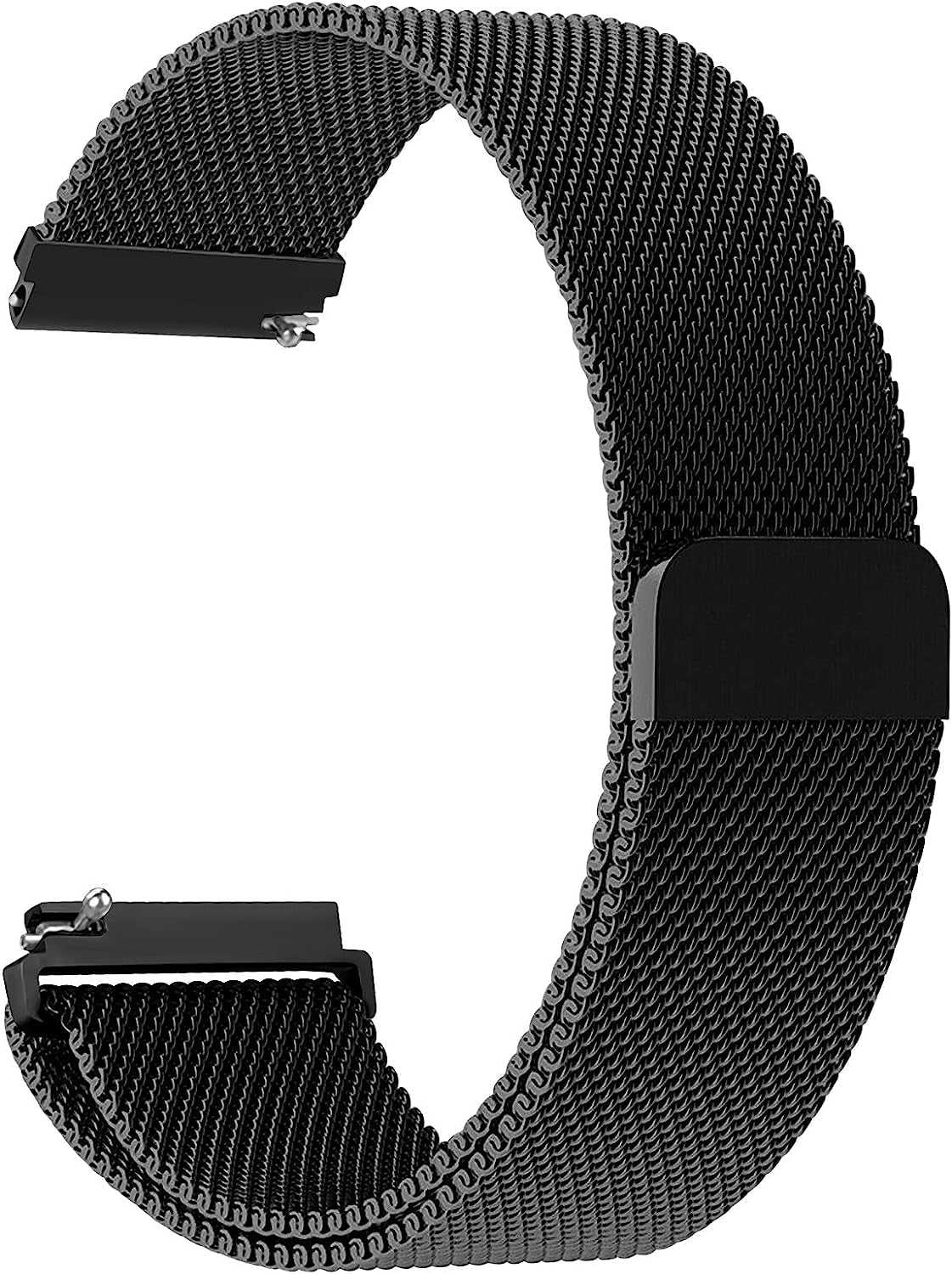 20Mm Quick Release Watch Band Metal Strap for Samsung Galaxy Watch 5 4 3 40Mm 41Mm 42Mm 44Mm 45Mm 46Mm Magnetic Mesh Watch Band for Amazfit Bip U Pro/Gts for Galaxy Watch Active/Active 2 40Mm 44Mm  DMVEIMAL Black  
