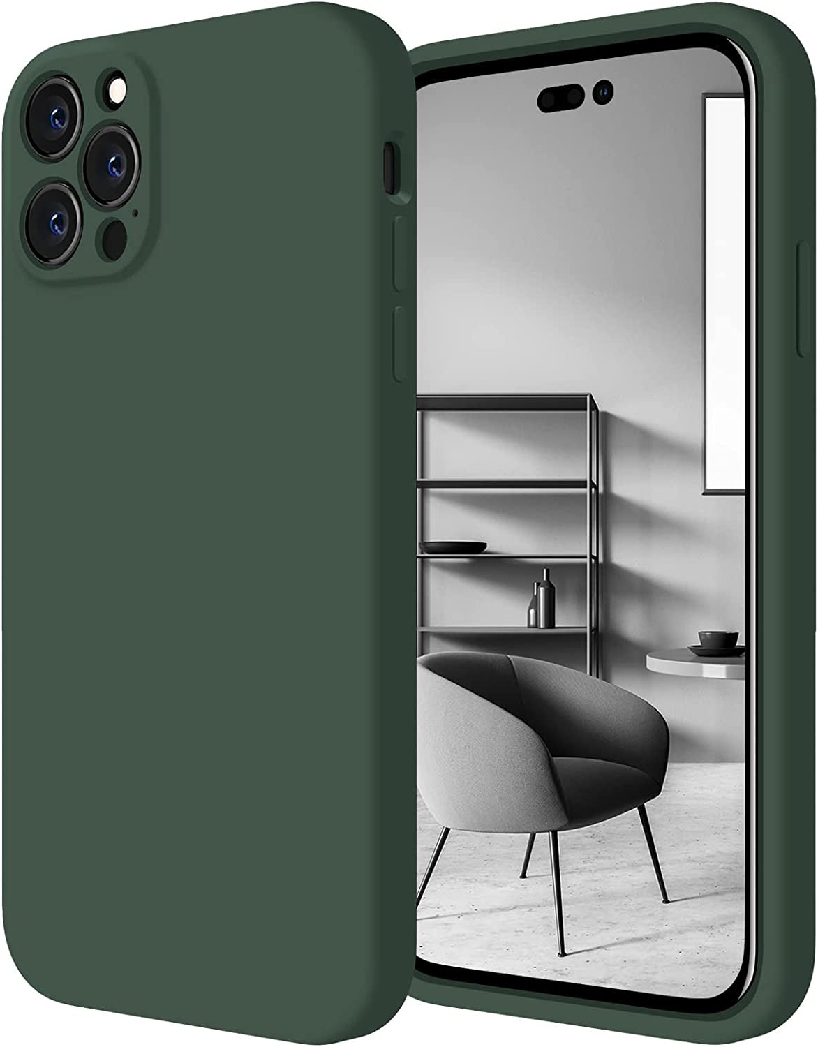 Firenova for Iphone 14 Pro Case, Silicone Upgraded [Camera Protection] Phone Case with [2 Screen Protectors], Soft Anti-Scratch Microfiber Lining Inside, 6.1 Inch, Black  FireNova   