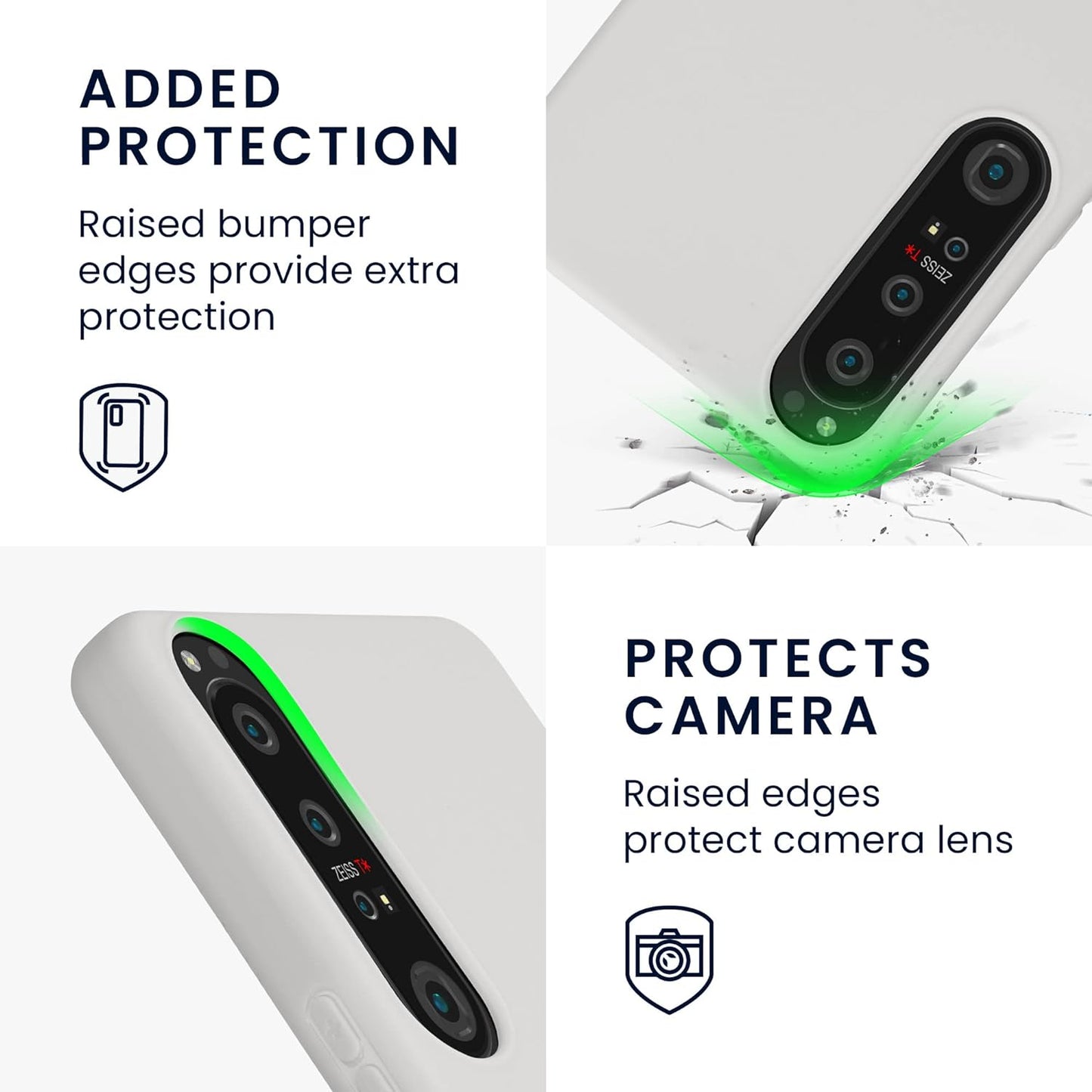 Kwmobile Case Compatible with Sony Xperia 1 IV Case - Soft Slim Protective TPU Silicone Cover - White Matte  KW-Commerce   