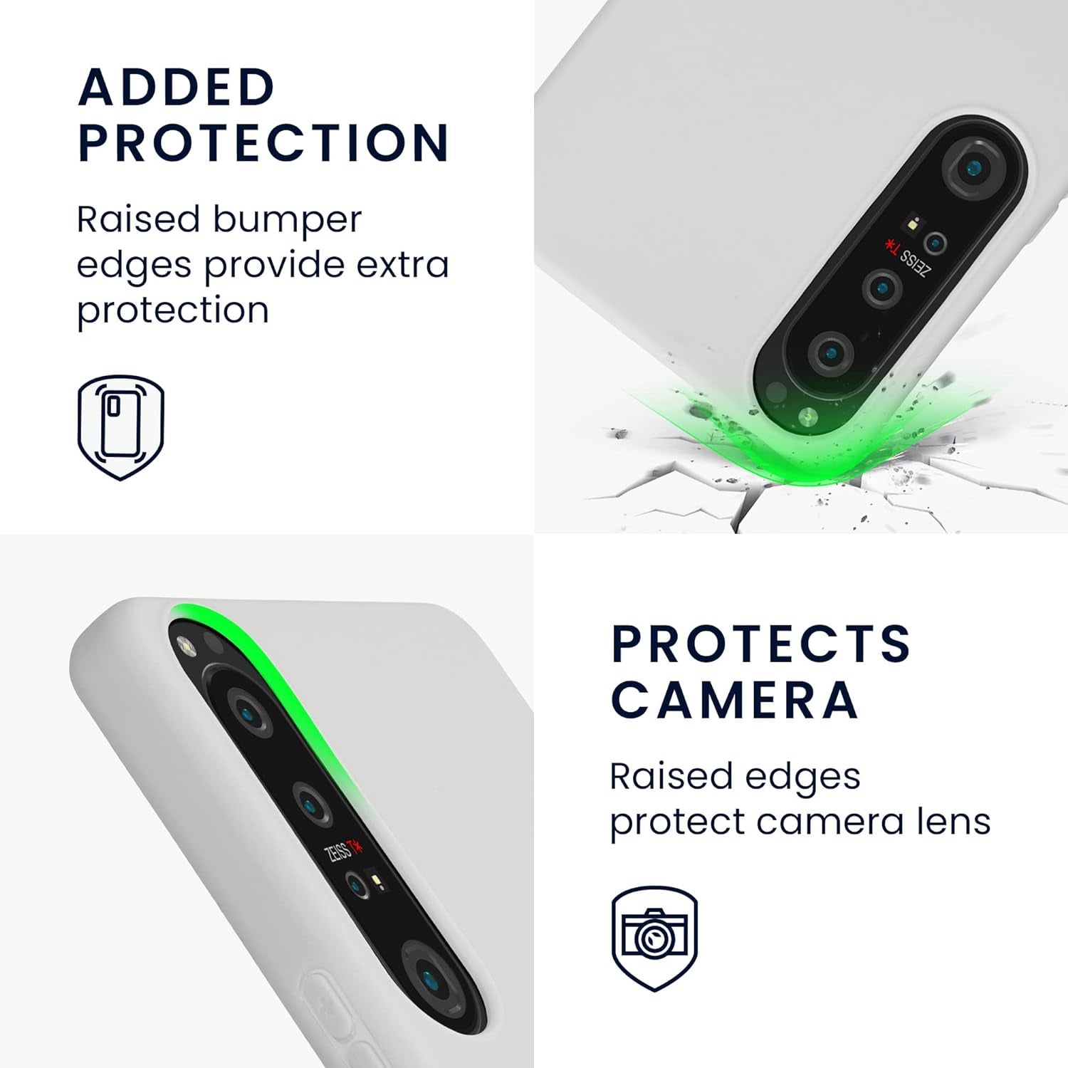 Kwmobile Case Compatible with Sony Xperia 1 IV Case - Soft Slim Protective TPU Silicone Cover - White Matte  KW-Commerce   