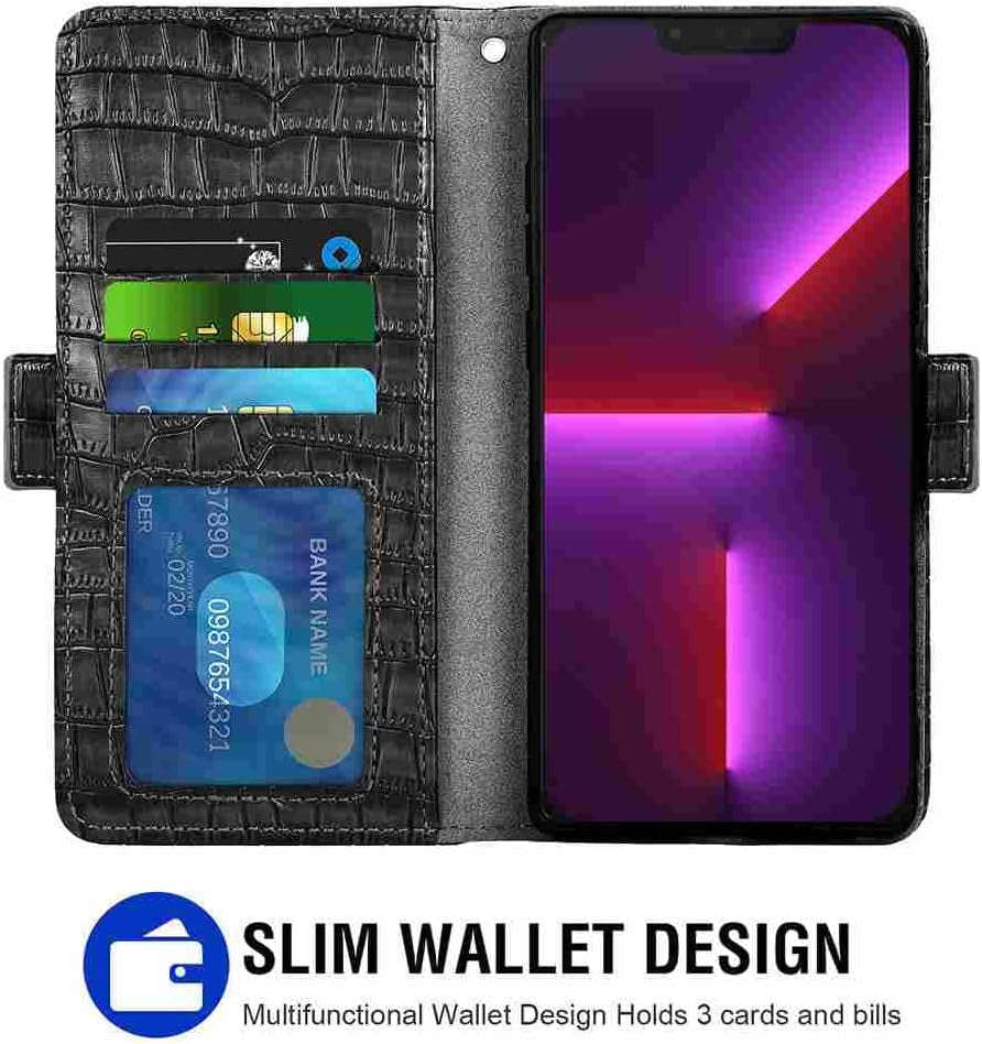 DIIGON Phone Cover Wallet Folio Case for LG V30, Premium PU Leather Slim Fit Cover for LG V30, 1 Photo Frame Slot, Easily Open, Black  DIIGON   