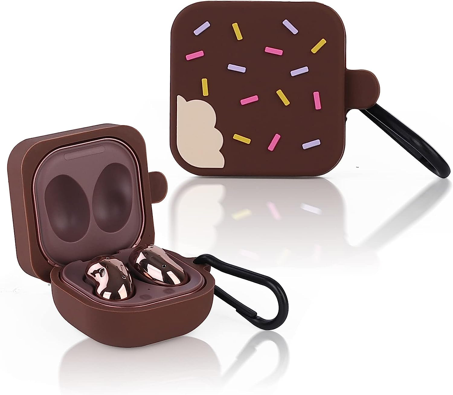 Suublg Silicone Cartoon Earbuds Case Protective Cover with Keychain Fit Designed for Samsung Galaxy Buds2 Pro (2022) /Galaxy Buds 2 (2021) /Galaxy Buds Pro (2021) /Galaxy Buds Live (2020)  Suublg SUPred  